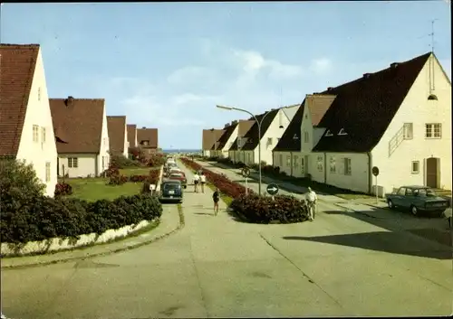 Ak Hörnum auf Sylt Nordfriesland, Straßenpartie in der Siedlung