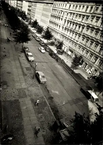 Ak Berlin Kreuzberg, Straßenprofil, Oppelner Straße, Autos, Häuser