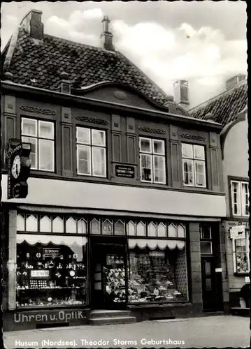 Ak Husum in Nordfriesland, Theodor Storms Geburtshaus, Außenansicht