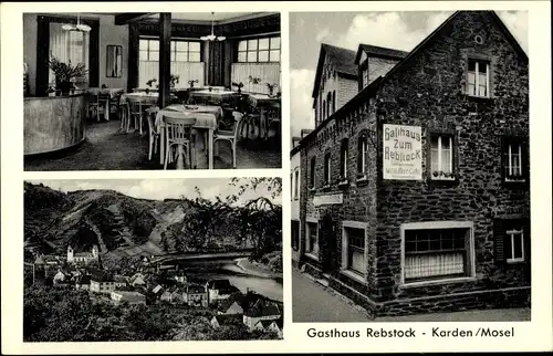 Ak Karden an der Mosel, Gasthaus Rebstock, Innenansicht