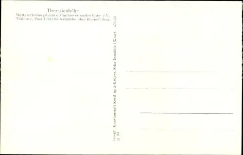 Ak Thilhove Ruppichteroth Nordrhein Westfalen, Müttererholungsheim Theresienhöhe, Caritas, Innen