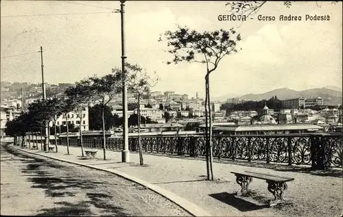 Ak Genova Genua Liguria, Corso Andrea Podesta