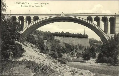 Ak Luxemburg Luxembourg, Pont Adolphe