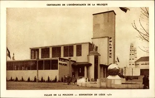 Ak Liège Lüttich Wallonien, Palais de la Pologne, Exposition Internationale 1930