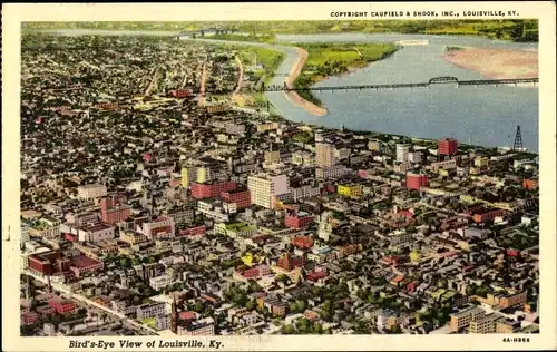 Ak Louisville Kentucky USA, Luftaufnahme