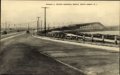 Ak South Amboy New Jersey USA, Thomas A. Edison Memorial Bridge
