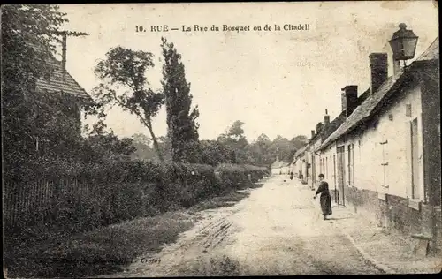 Ak Rue Somme, La Rue du Bosquet ou de la Citadell