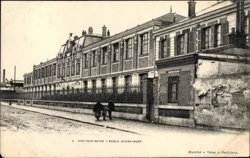 Ak Ivry sur Seine Val de Marne, Ecole d'Ivry Port