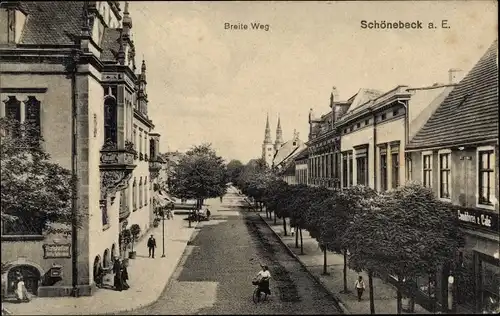 Ak Schönebeck an der Elbe, Breite Weg, Konditorei