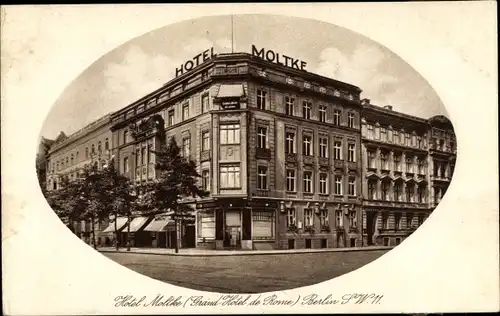 Ak Berlin Kreuzberg, Hotel Moltke, Grand Hotel de Rome, Eckansicht, Königgrätzer Str. 103