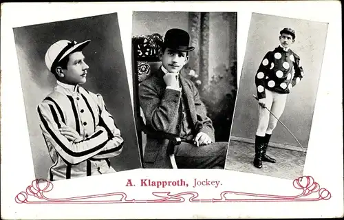 Ak Jockey A. Klapproth, Portrait