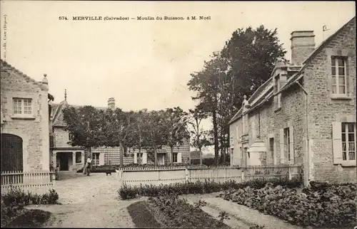 Ak Merville Calvados, Le Moulin du Buisson