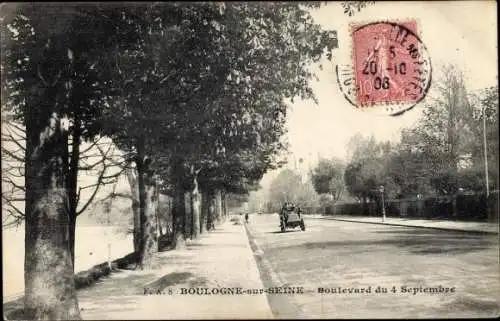 Ak Boulogne sur Seine Hauts de Seine, Boulevard du 4 Septembre