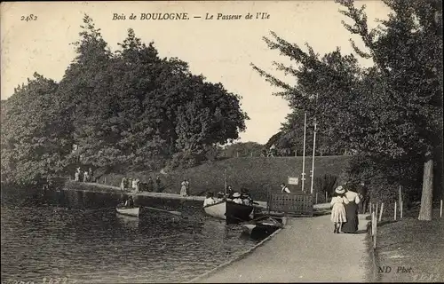 Ak Bois de Boulogne Hauts de Seine, Le Passeur de l'Ile