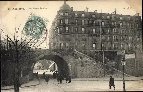Ak Asnières Hauts-de-Seine, Les Deux Voutes