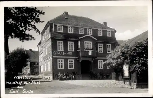 Foto Ak Rattlar Willingen Upland in Hessen, Gasthof zur Post, Inh. E. Sude