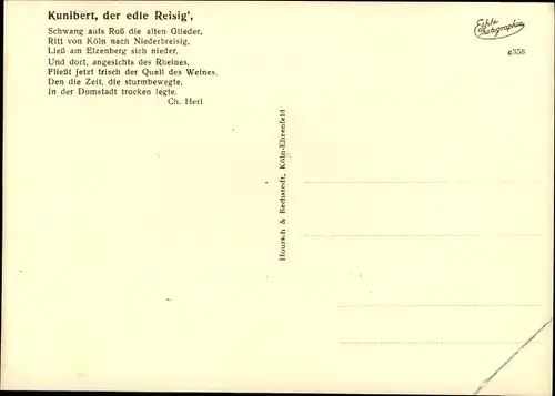 Ak Niederbreisig Bad Breisig am Rhein, Weinstuben Kunibert der Fiese