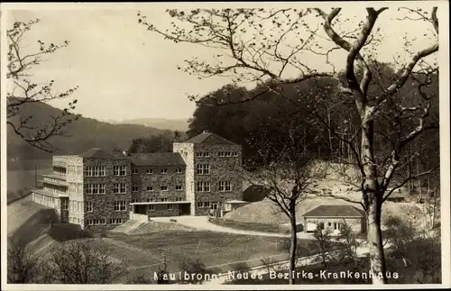 Ak Maulbronn im Schwarzwald, Neues Bezirkskrankenhaus