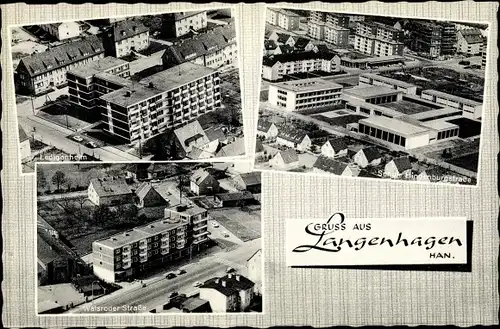 Ak Langenhagen Region Hannover Niedersachsen, Ledigenheim, Schule Hindenburgstraße, Walsroder Str.