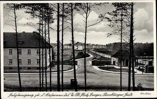 Ak Bergen Celle, Eingang Kaserne Lüneburger Heide