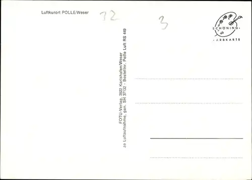 Ak Polle an der Weser, Luftbild