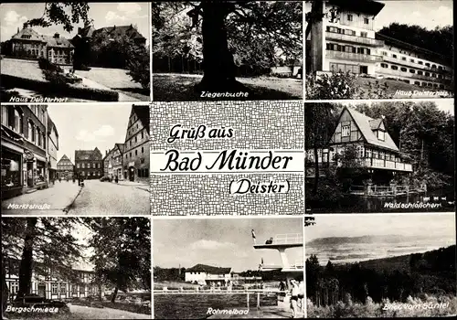 Ak Bad Münder am Deister, Bergschmiede, Ziegenbuche, Marktstraße