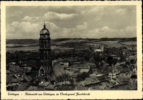 Ak Göttingen in Niedersachsen, Teilansicht, Jacobikirche