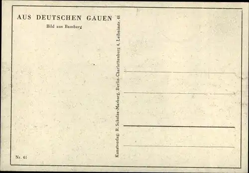 Ak Bamberg in Oberfranken, Ufer, Teilansicht Ort, Kutter