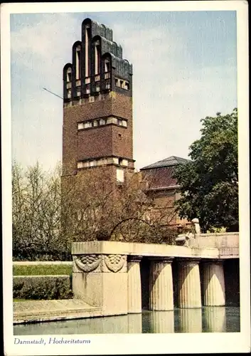 Ak Darmstadt in Hessen, Hochzeitsturm