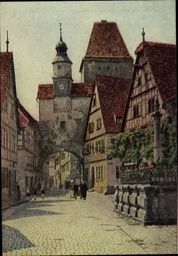 Ak Rothenburg ob der Tauber Mittelfranken, Kirche, Torbogen