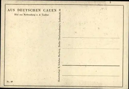 Ak Rothenburg ob der Tauber Mittelfranken, Kirche, Torbogen