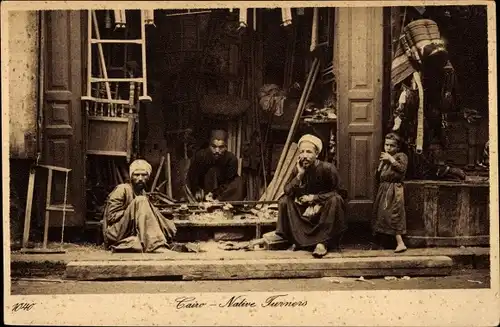 Ak Cairo Kairo Ägypten, Native Turners, Drechsler