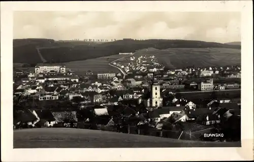 Ak Blansko Blanz Südmähren, Blick auf den Ort