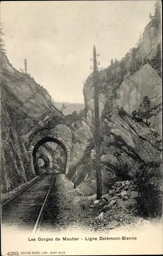 Ak Moutier Kanton Jura, Les Gorges, Ligne Delemont-Bienne