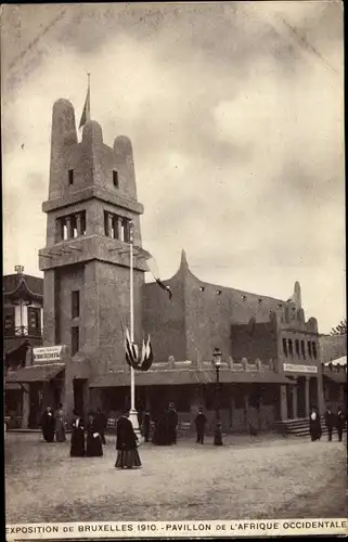 Ak Brüssel Belgien, Exposition de Bruxelles 1910, Pavillon de l'Afrique Occidentale