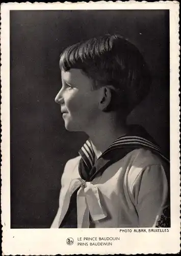 Ak Prince Baudouin von Belgien, Portrait