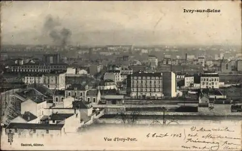 Ak Ivry sur Seine Val de Marne, Vue d'Ivry Port