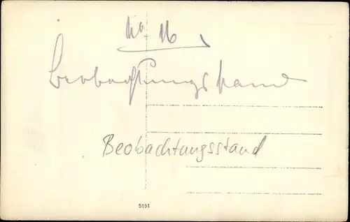 Foto Ak Beobachtungsstand, I WK