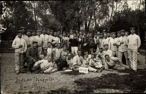 Foto Ak Deutsche Kapelle in Russisch Polen, Deutsche Soldaten, I WK