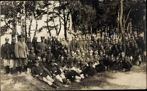 Foto Ak 2. Komp. Ers. Landwehr Infanterie Regiment 8, Gruppenaufnahme