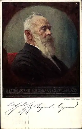 Künstler Ak Firle, Walther, Prinzregent Luitpold von Bayern, Portrait