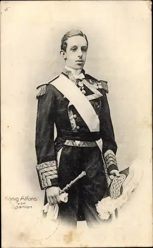 Ak König Alfons XIII. von Spanien, El Rey Alfonso XIII., Uniform