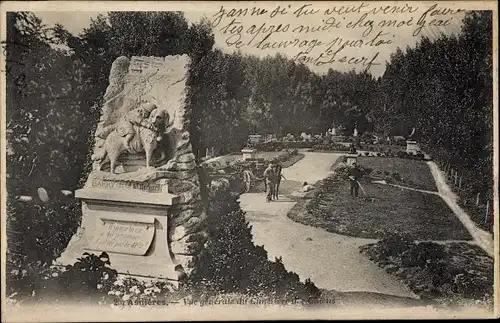 Ak Asnières Hauts-de-Seine, Vue generale du Cimetiere des Chiens