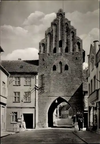 Ak Teterow in Mecklenburg, Malchiner Tor