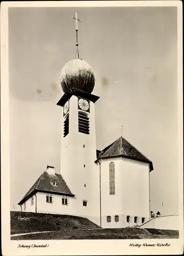 Ak Icking in Oberbayern, Heilig Kreuz Kirche