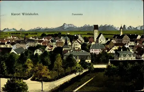 Ak Bad Wörishofen im Unterallgäu, Panorama