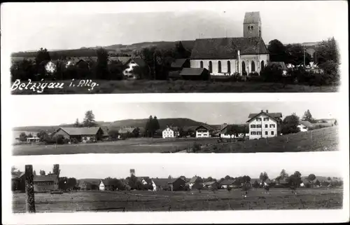 Foto Ak Betzigau im Allgäu Schwaben, Kirche, Panorama