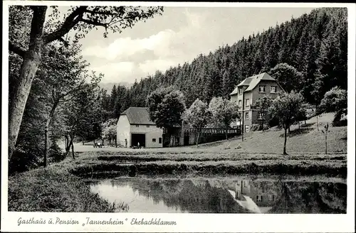 Ak Gondershausen Rhein Hunsrück Kreis, Gasthaus Pension Tannenheim, Ehrbachklamm, Bes. Schmehl