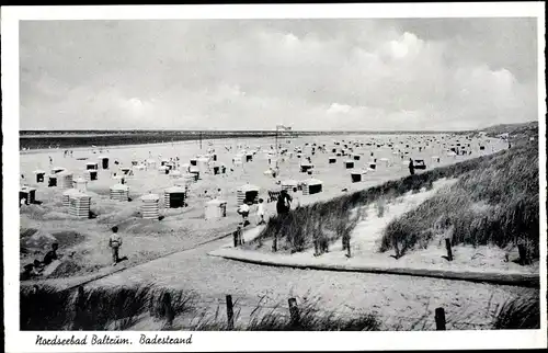 Ak Insel Baltrum in Ostfriesland, Badestrand