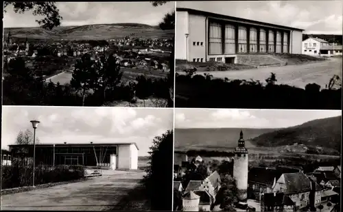 Ak Tauberbischofsheim in Baden Württemberg, Turnhalle, Panorama